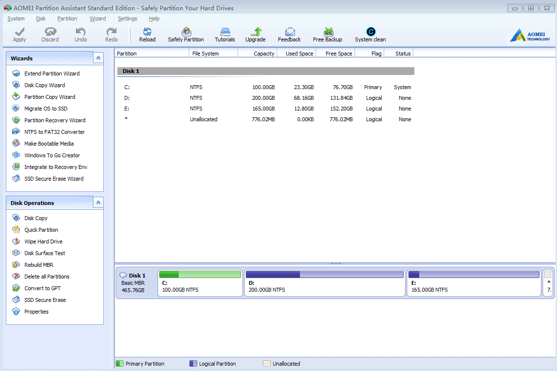 AOMEI Partition Assistant Version 8