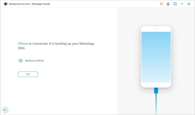 Dr.Fone Successfully Backup iPhone messages
