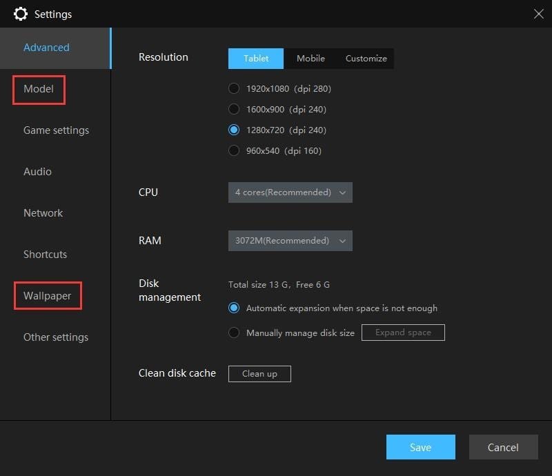 Gameplay Settings LDPlayer 4 for Android