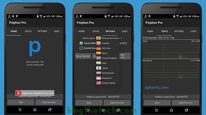 Psiphon VPN app Android