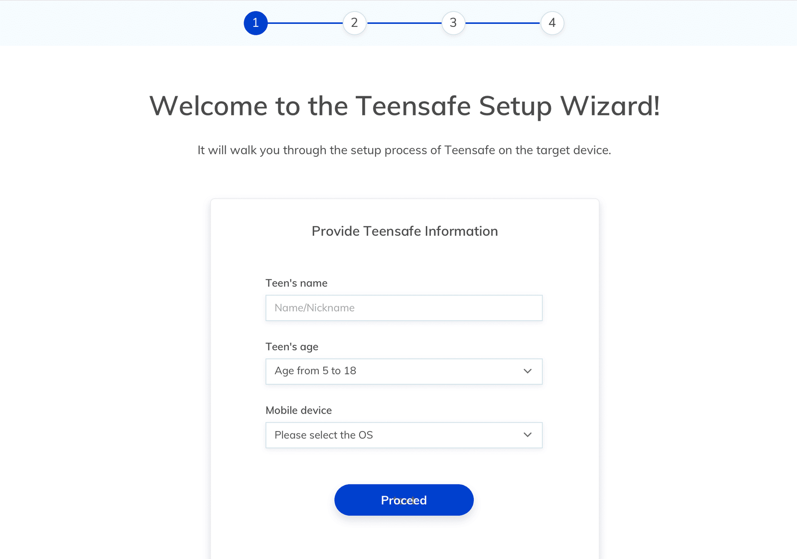 TeenSafe select Device