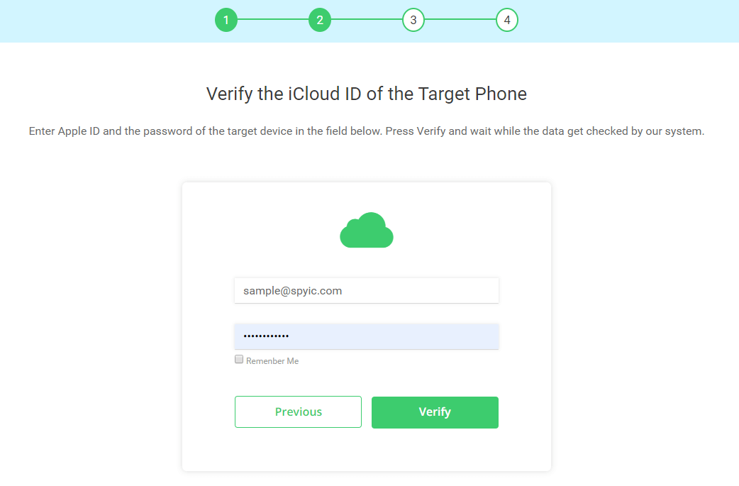 Verify ID guide Spyic spying software