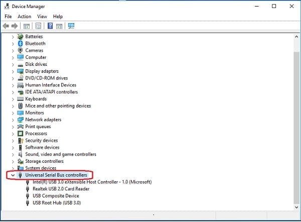 Windows USB Device Manager