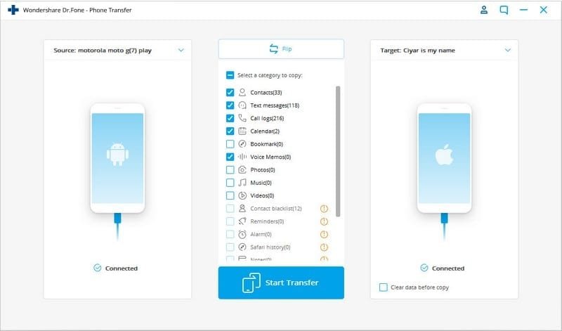 Wondershare Dr. Phone Transfer