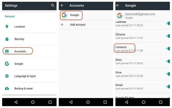 Wondershare Move data Google account