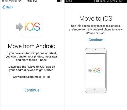 Wondershare Move data to iOS