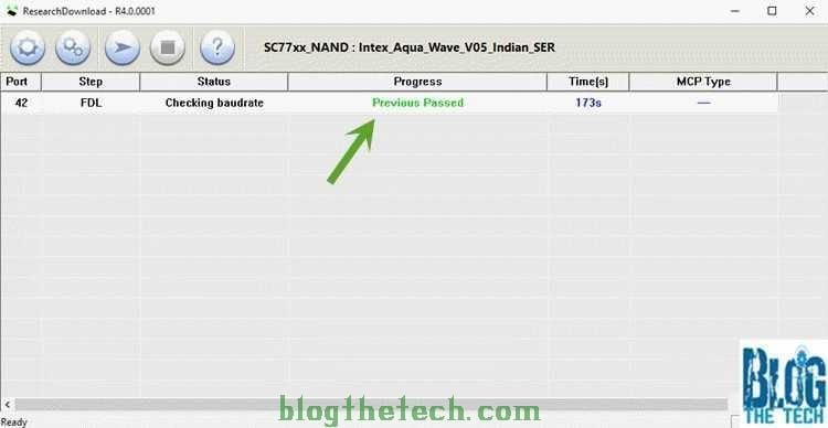 Green Bar on Spreadtrum Upgrade Tool