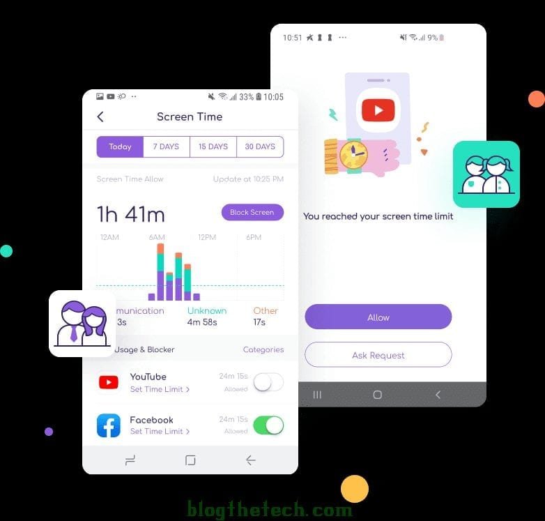 Screen time limit