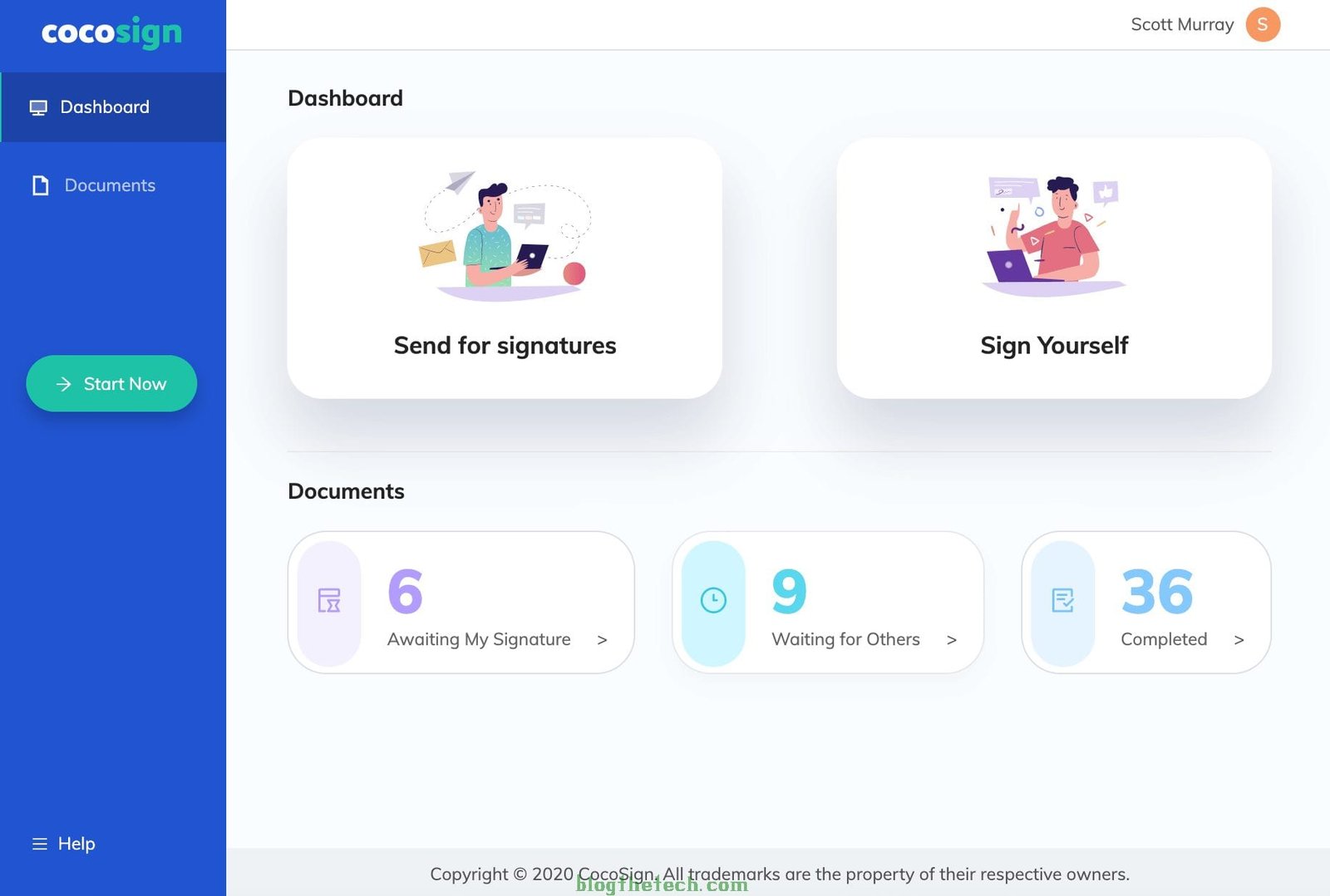 cocosign dashboard