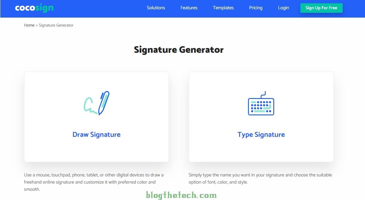signature generator Cocosign