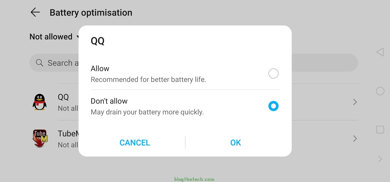 Honor UI Battery Optimization