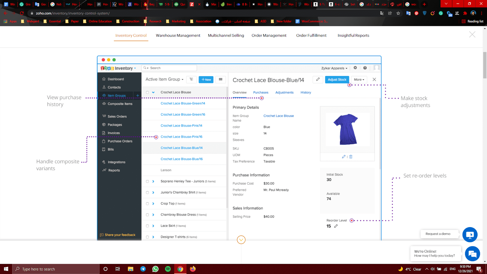 Zoho inventory management WooCommerce plugin