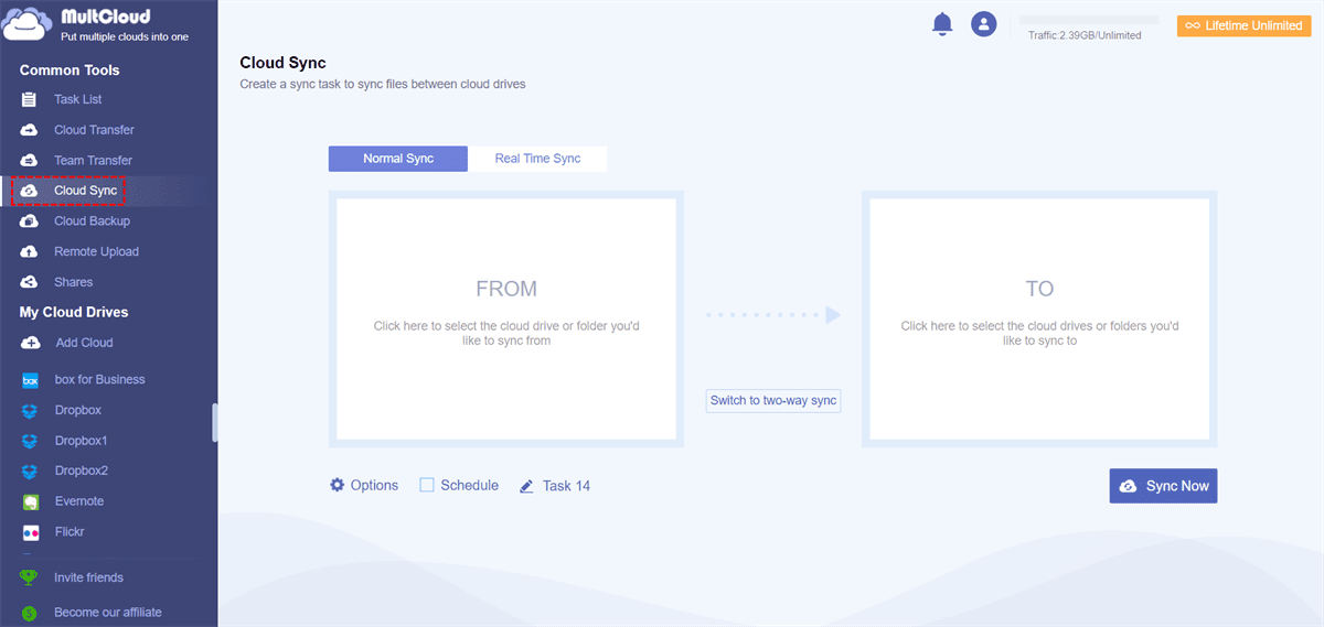 Cloud Sync Multcloud