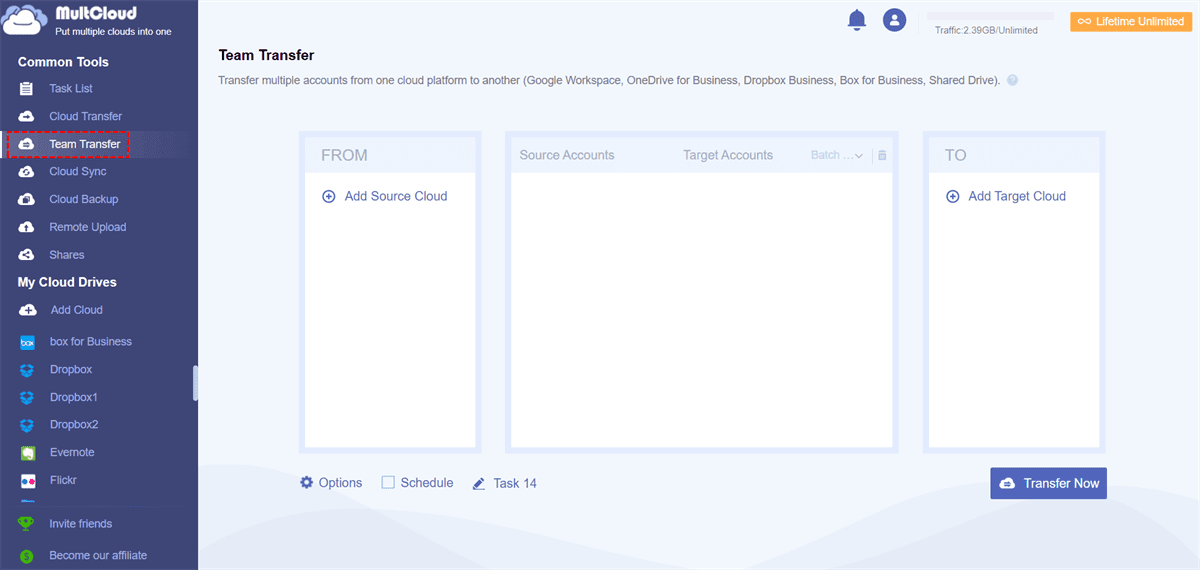 Team Transfer Multcloud