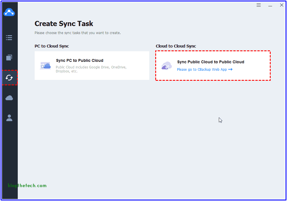 Cbackup Sync Public Cloud to Public Cloud