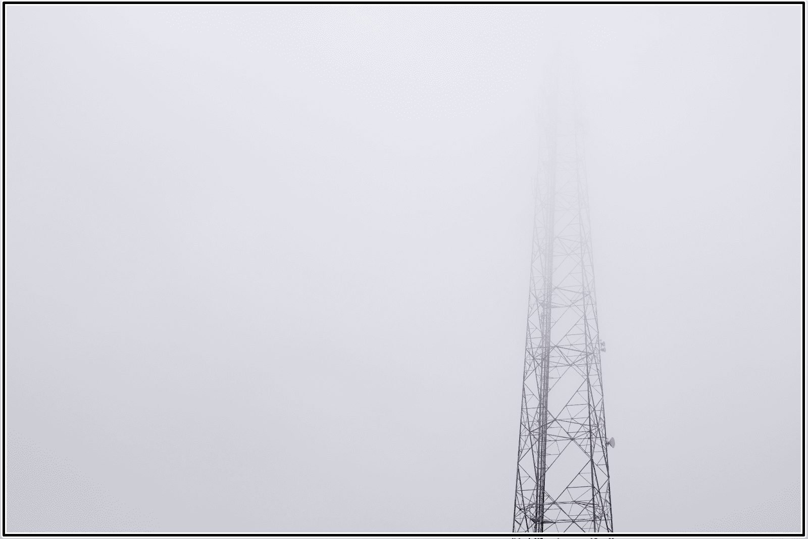 Foggy power line
