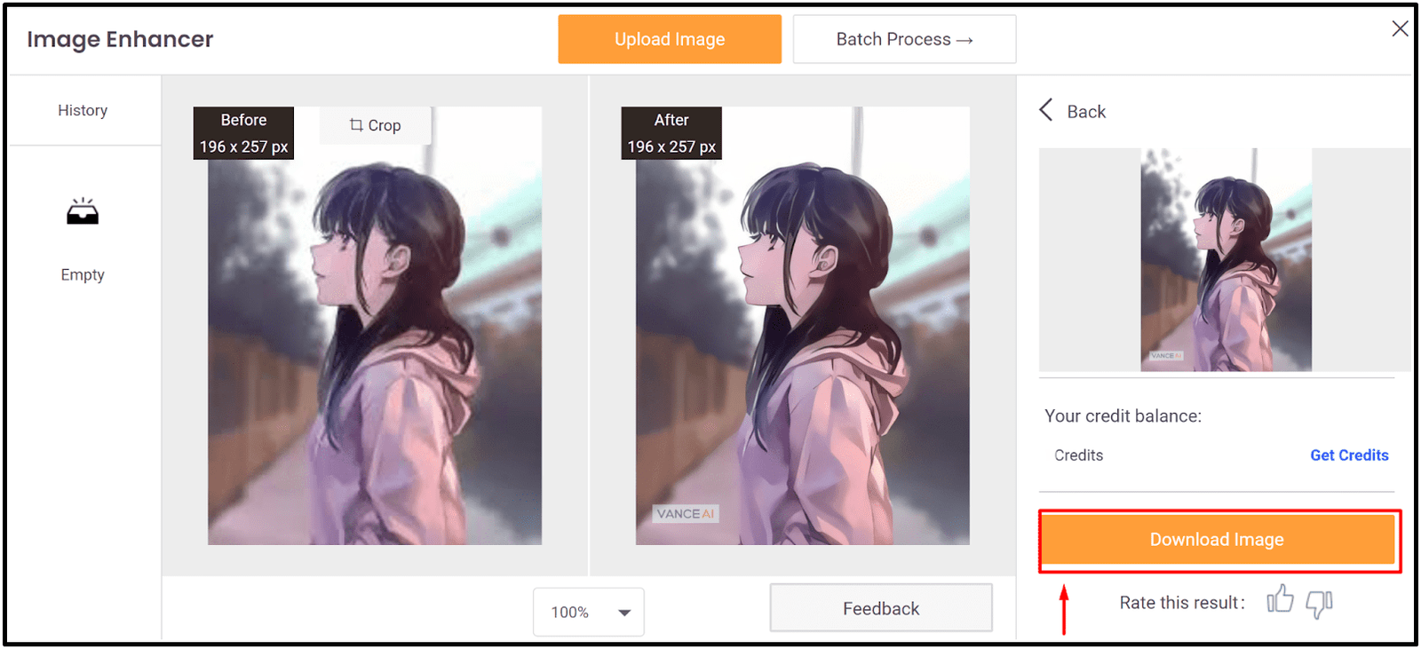 Improved Photo on AI Upscale Image Online