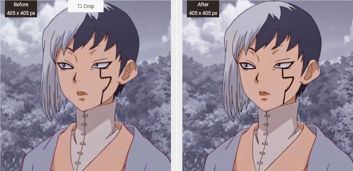 VanceAI Anime Upscaler comparison