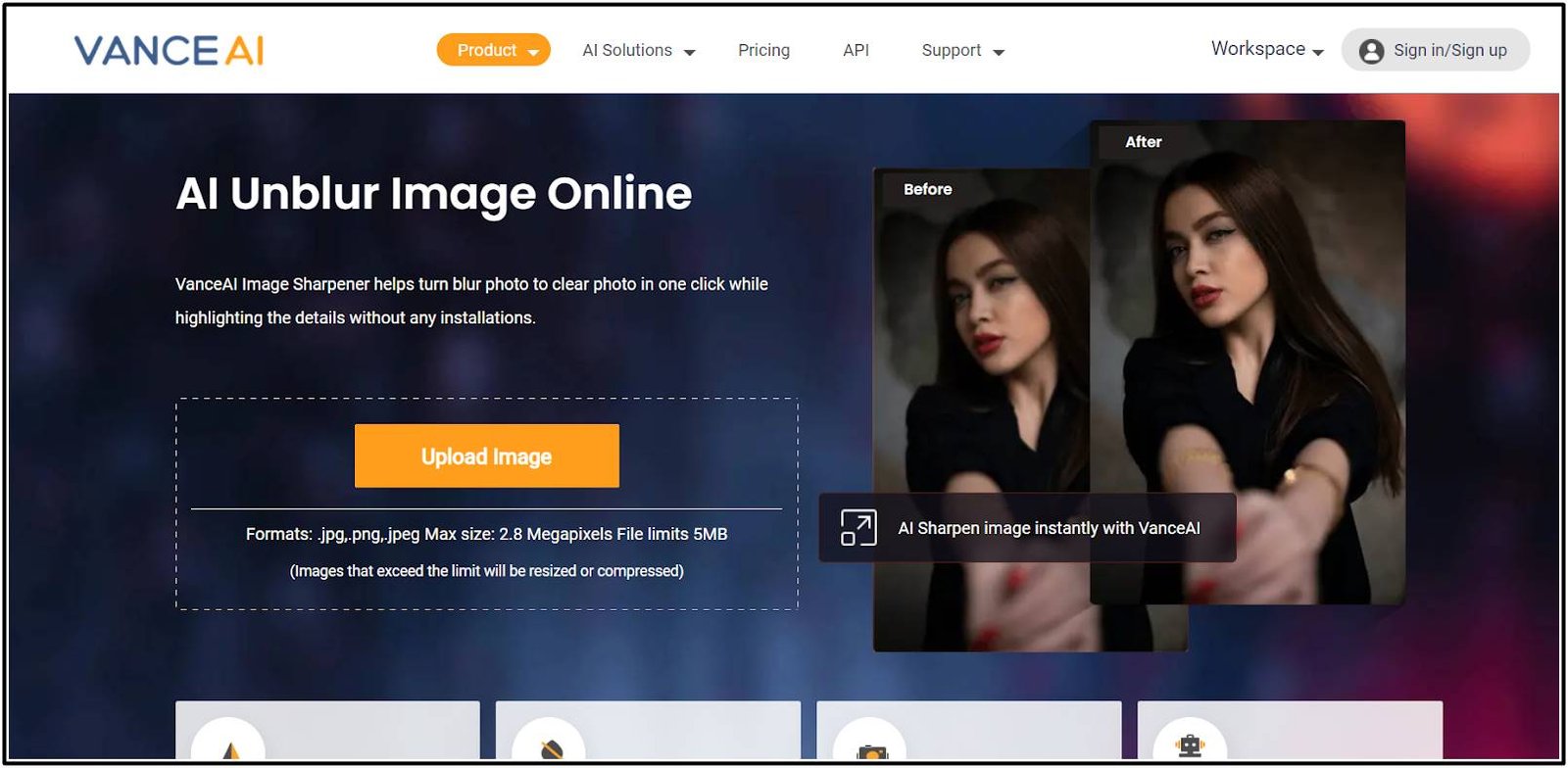 VanceAI Image Sharpener Unblur Images Effortlessly