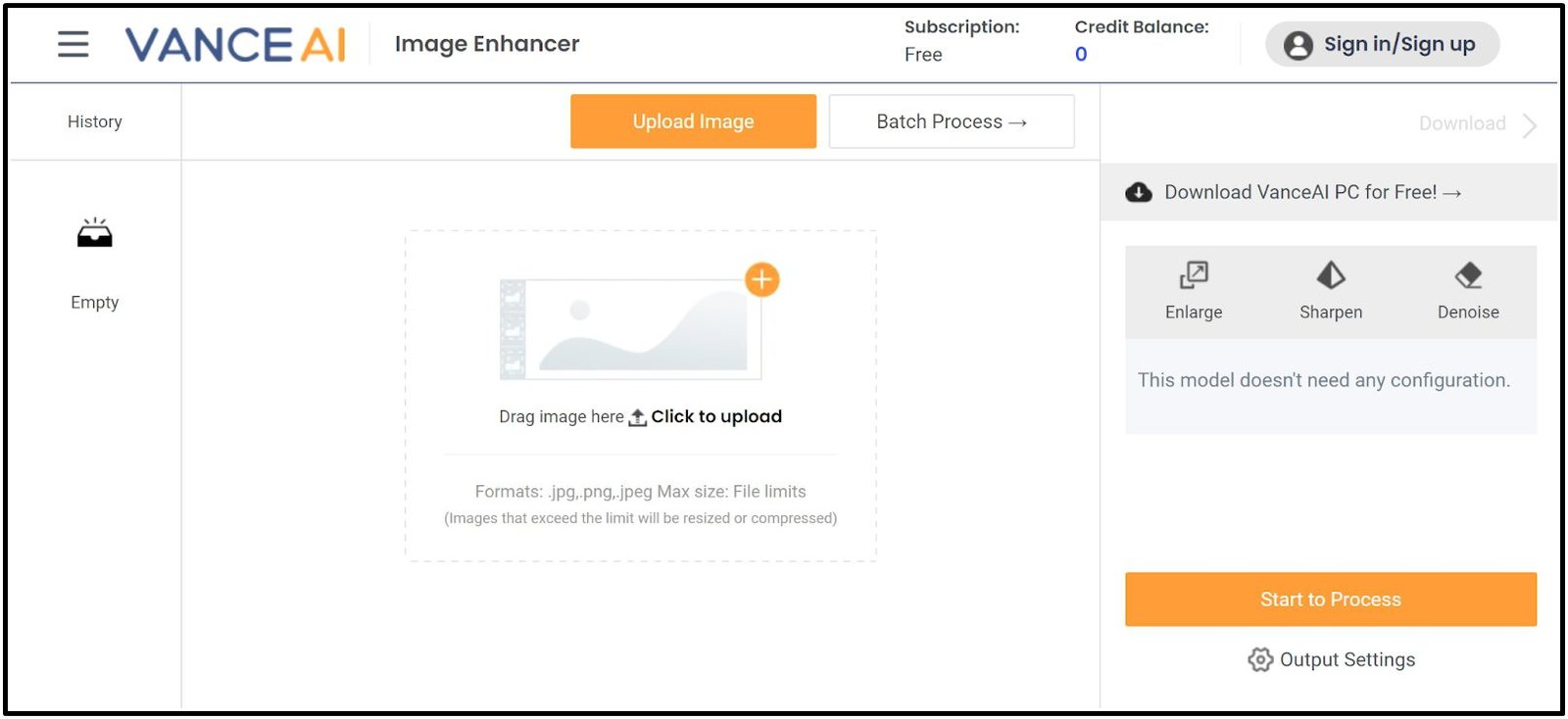 VanceAI Upscaler Workspace