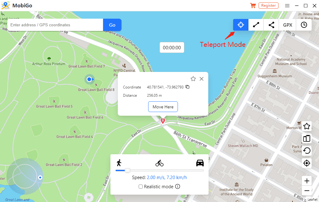 AimerLab MobiGo location spoofer spoofed location
