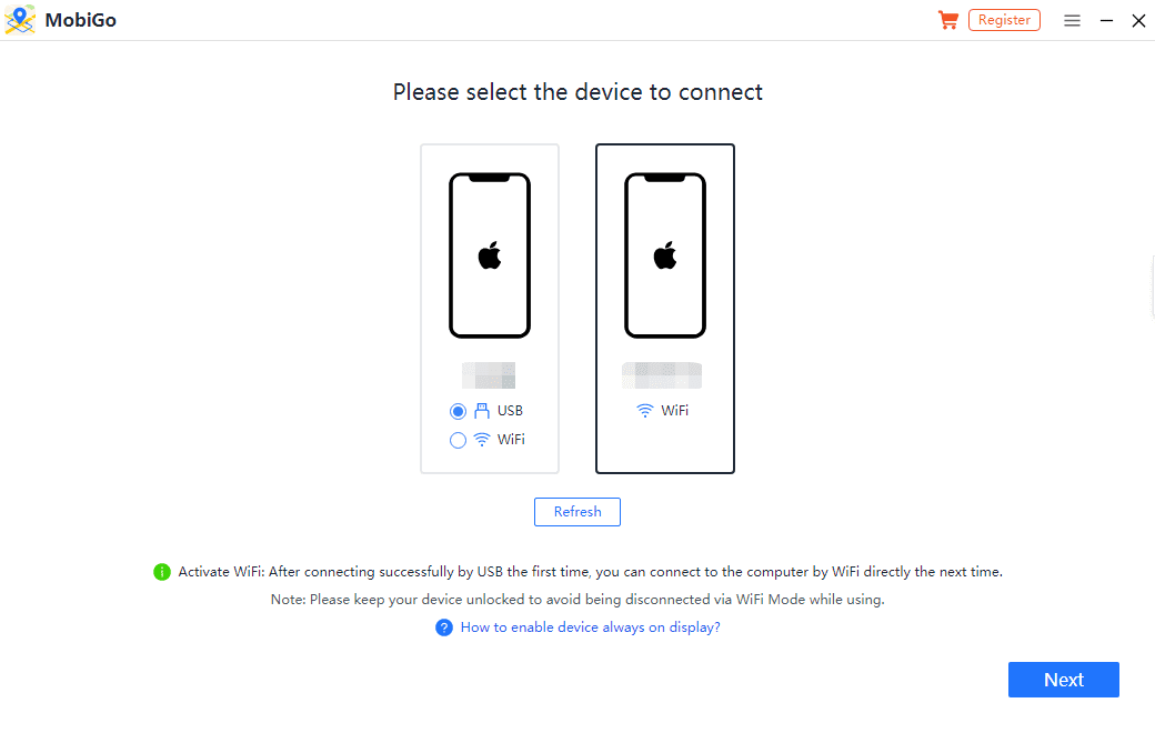Enable AimerLab MobiGo location spoofer access to iPhone