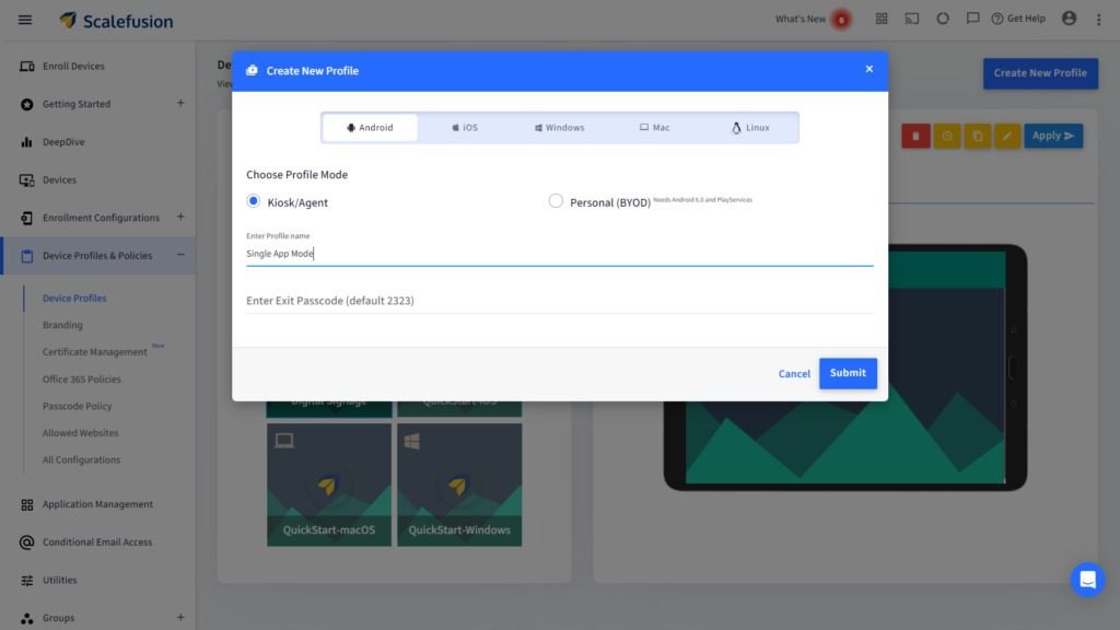 turn-on-guided-access-on-android:choose-device-on-scalefusion
