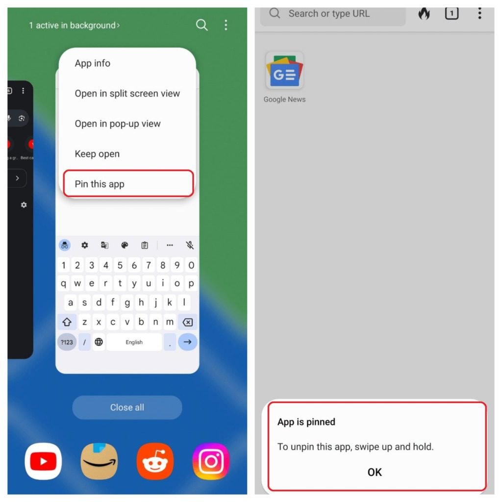 turn-on-guided-access-on-android:pin-or-unpin-app-on-samsung-smartphone